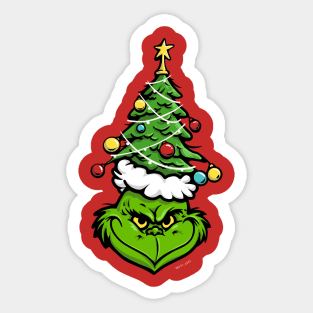 Christmas tree hat 2 Sticker